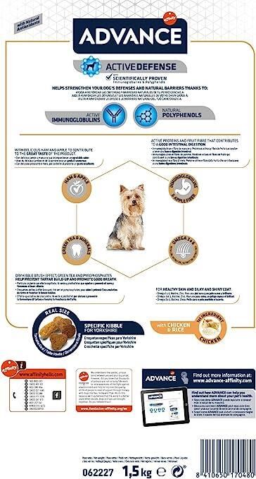 Advance Yorkshire Terrier Tavuklu Yetişkin Köpek Maması 1,5 KG