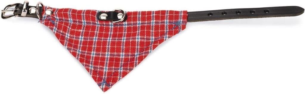 Karlie Deri Bandanalı Boyun Tasması 32cm Kırmızı