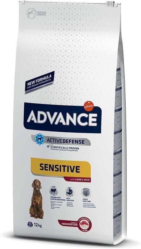 Advance Sensitive Kuzu Etli Pirinçli Yetişkin Köpek Maması 12 KG