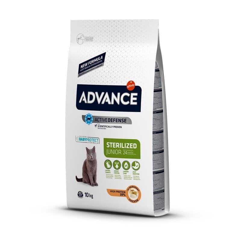 Advance Young Sterilised Tavuklu Kısırlaştırılmış Yavru Kedi Maması 10 KG