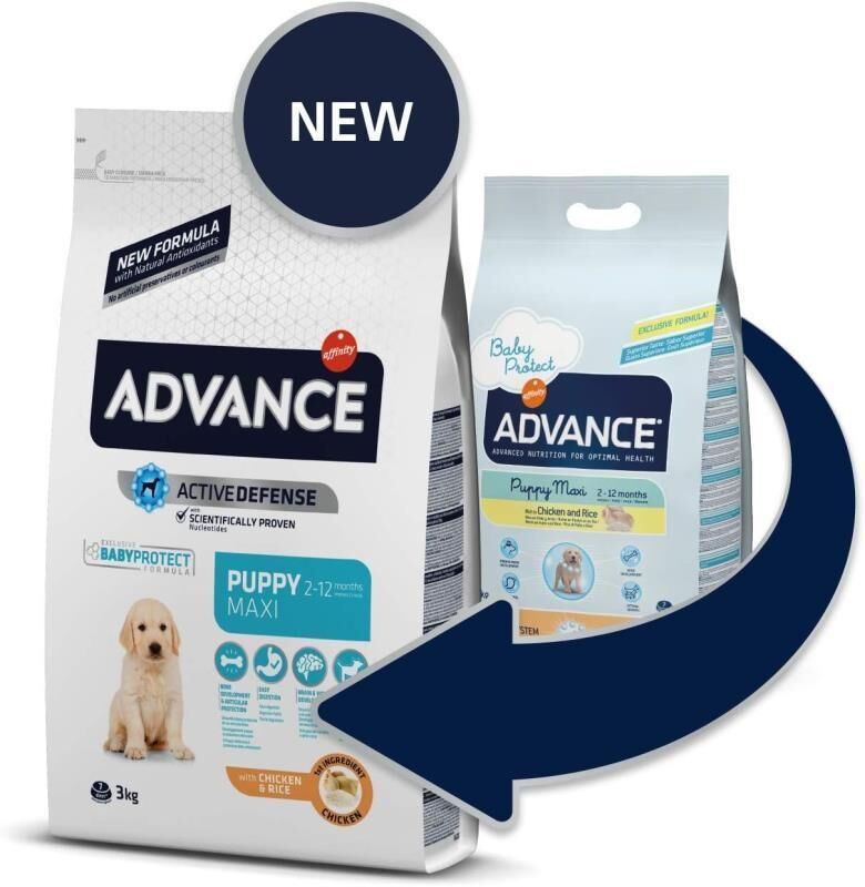 Advance Puppy Protect Maxi Tavuklu Büyük Irk Yavru Köpek Maması 12 KG