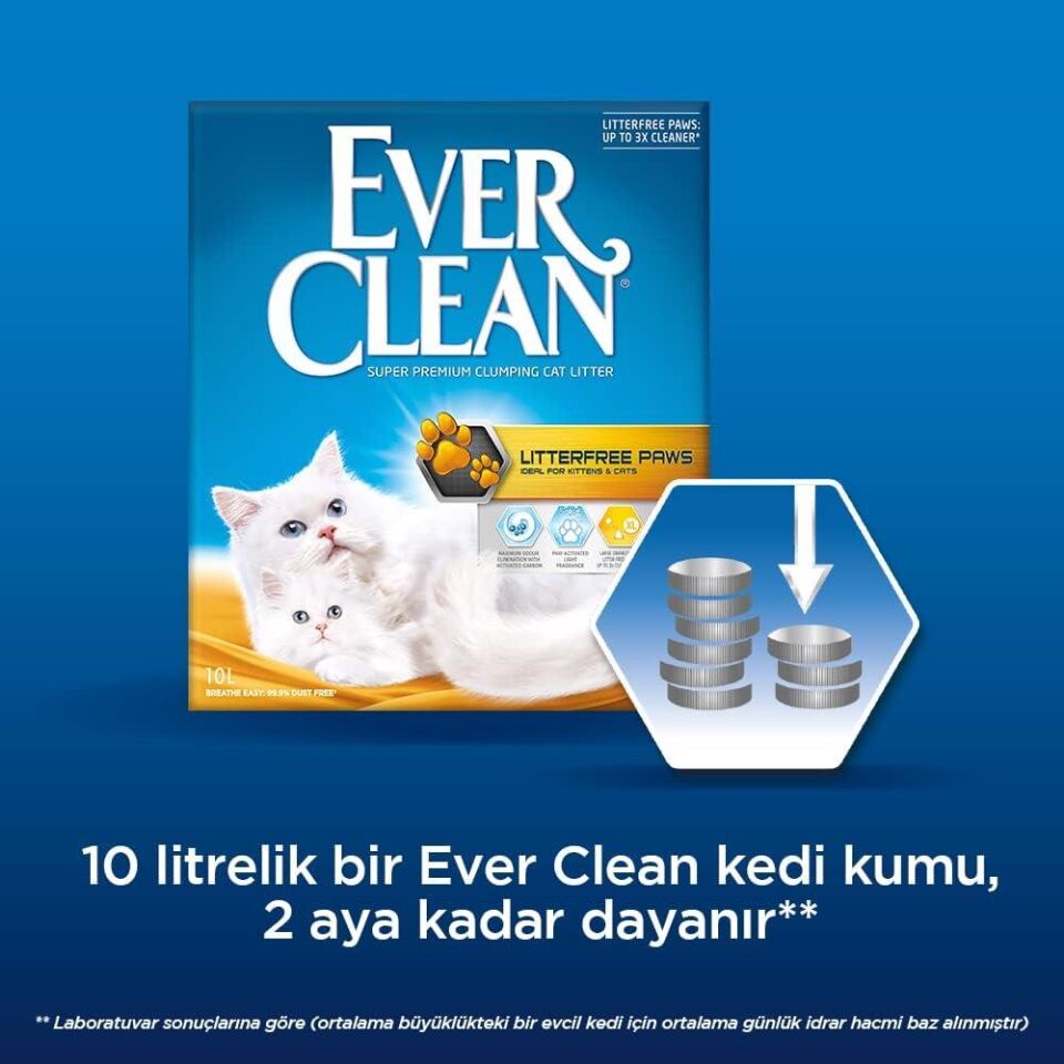 Ever Clean Litterfree Paws Topaklanan Kedi Kumu 10 Lt