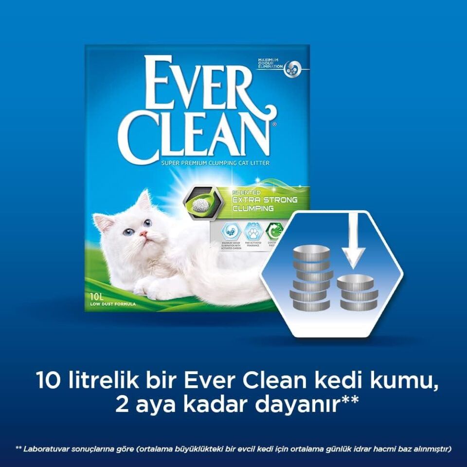 Ever Clean Extra Strength Kokulu Topaklanan Kedi Kumu 10 Lt