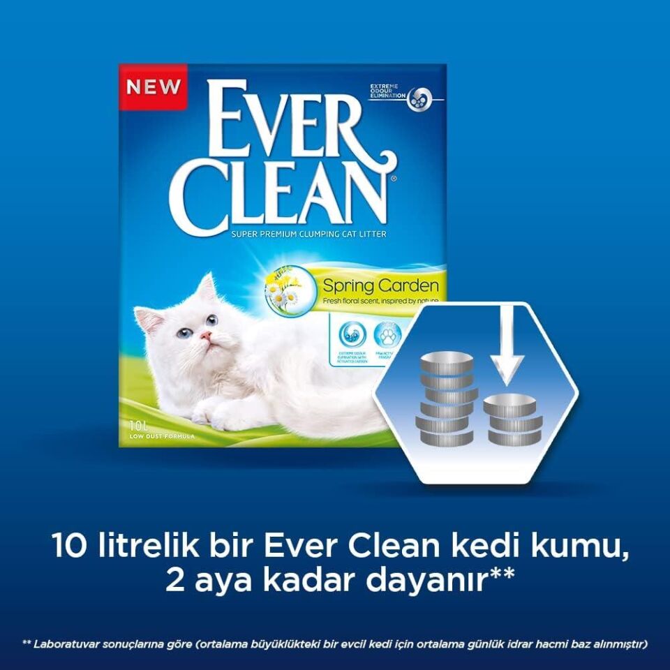 Ever Clean Spring Garden Topaklanan Kedi Kumu 10 Lt