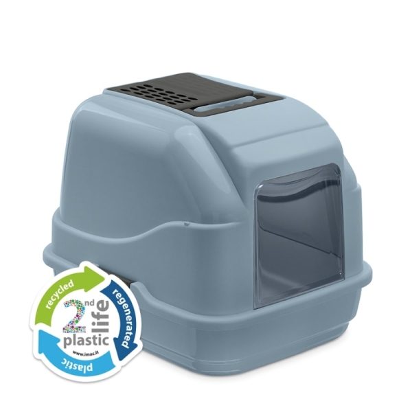 Imac Easy Cat 2nd Lıfe Kapalı Kedi Tuvaleti Mavi 50x40x40cm - IMAC