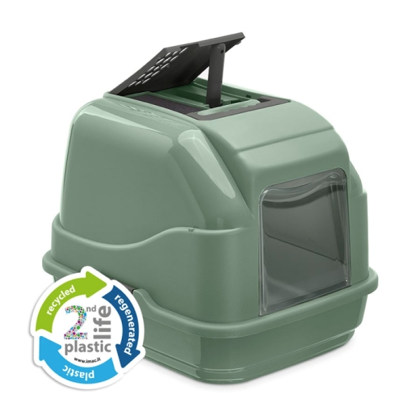 Imac Easy Cat 2nd Lıfe Kapalı Kedi Tuvaleti Yeşil 50x40x40cm - IMAC