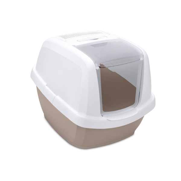 Imac Maddy Junıor Kapalı Kedi Tuvaleti Bej/beyaz 57x43x41cm - IMAC