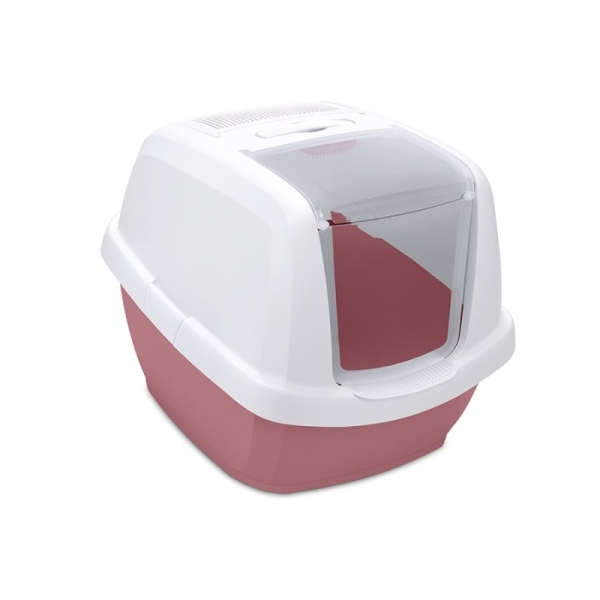 Imac Maddy Junıor Kapalı Kedi Tuvaleti Pembe/beyaz 57x43x41cm - IMAC