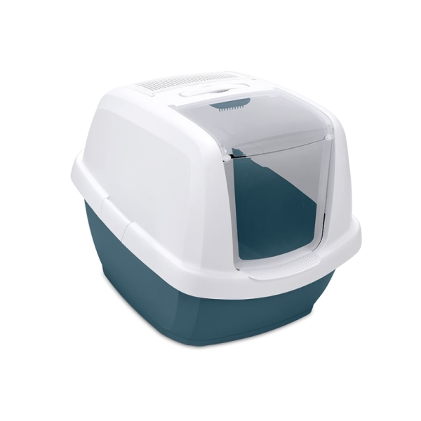 Imac Maddy Junıor Kapalı Kedi Tuvaleti Petrol Mavi 57x43x41cm - IMAC