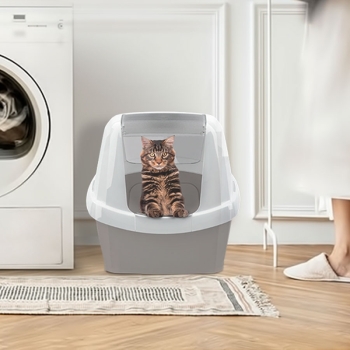 Imac Maddy Kapalı Kedi Tuvaleti Petrol Mavisi 65x47,5x47,5cm - 2