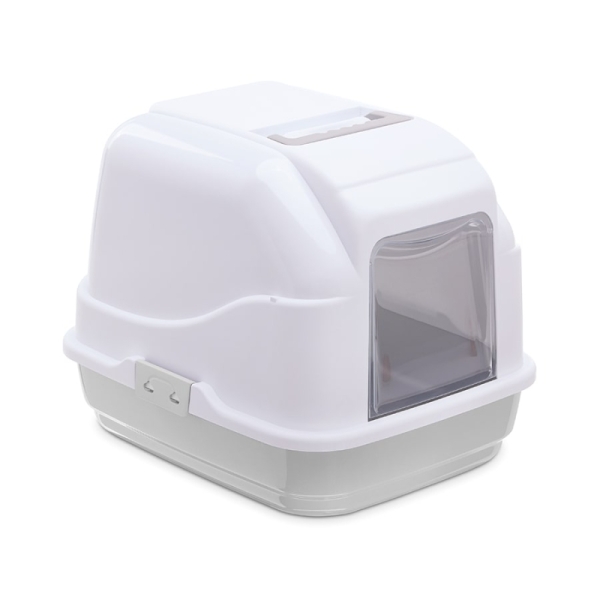 Imac My Cat Kapalı Kedi Tuvaleti Gri/beyaz 50x40x40cm - IMAC