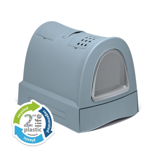 Imac Zuma 2nd Lıfe Torbalı Kapalı Kedi Tuvaleti Mavi 56x40x42,5cm - IMAC