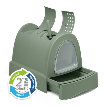 Imac Zuma 2nd Lıfe Torbalı Kapalı Kedi Tuvaleti Yeşil 56x40x42,5cm - 1