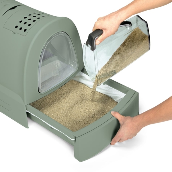 Imac Zuma 2nd Lıfe Torbalı Kapalı Kedi Tuvaleti Yeşil 56x40x42,5cm - 2