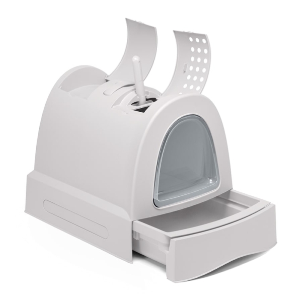 Imac Zuma Torbalı Kapalı Kedi Tuvaleti Gri 56x40x42,5cm - 1