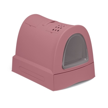 Imac Zuma Torbalı Kapalı Kedi Tuvaleti Pembe 56x40x42,5cm - 1