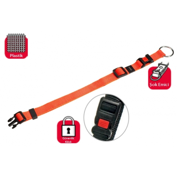 Karlıe Kilitli Boyun Tasma S 30-45 Cm Turuncu - Karlie
