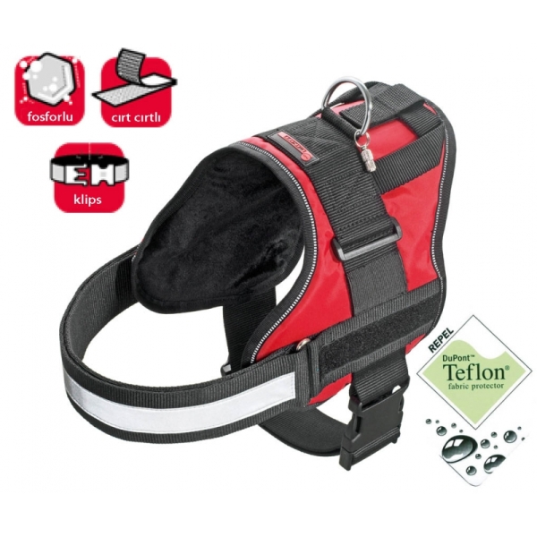 Karlıe Teflon Ref. İsimli Gögüs Tasması 55-68cm Kırm. - Karlie