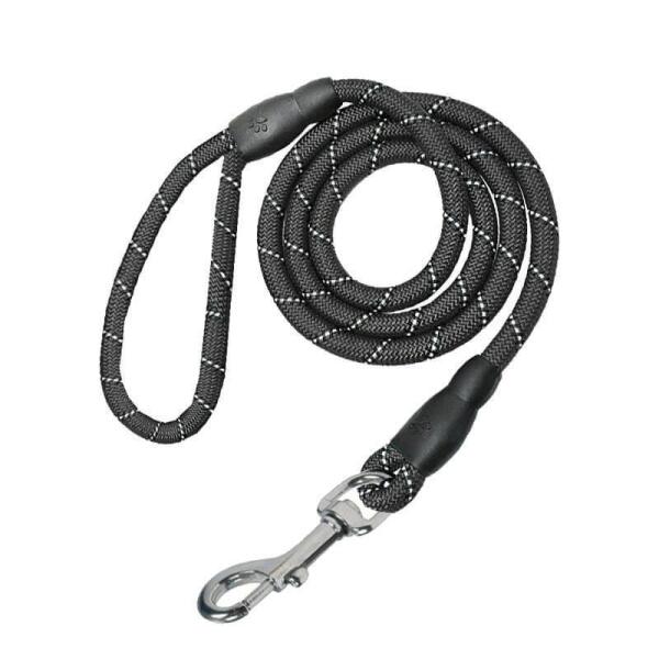 Maxi Life Renkli Fitil Köpek Gezdirme 0.8mm 120cm Gri - Maxi Life