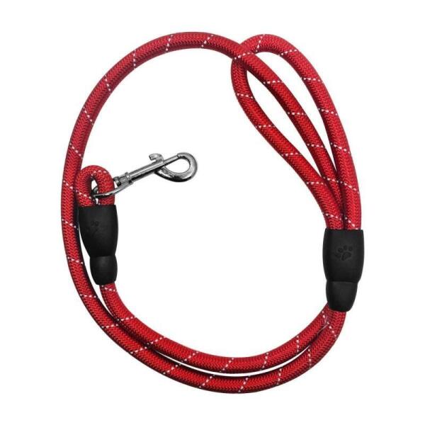 Maxi Life Renkli Fitil Köpek Gezdirme 1mm 120cm Kırmızı - Maxi Life