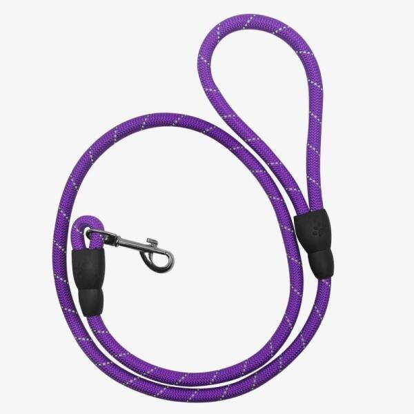 Maxi Life Renkli Fitil Köpek Gezdirme 1mm 120cm Mor - Maxi Life
