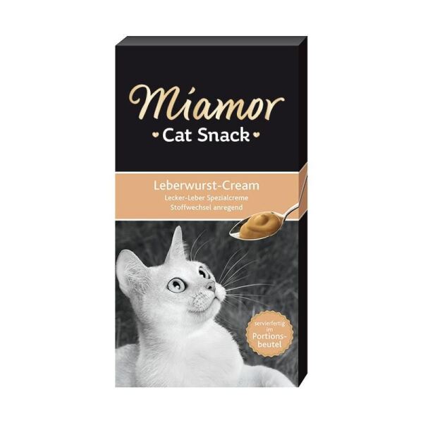 Miamor Cream Ciğerli Sıvı Kedi Ödül Maması 15 Gr 6 Lı - Miamor