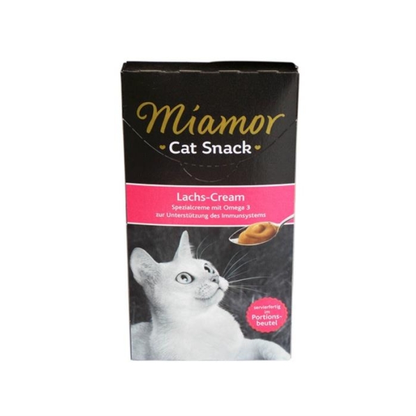 Miamor Cream Somonlu Sıvı Kedi Ödül Maması 15 Gr 6 lı - 1