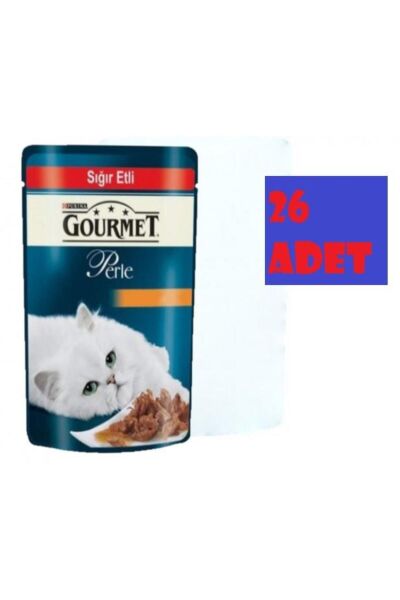 Perle Izgara Sigir Etli Yetiskin Kedi Konservesi 85gr(26 adet) - Gourmet