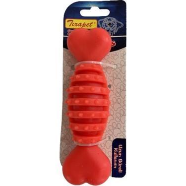 Petpretty Dikenli Halter Dev Kemik Köpek Oyuncağı Turuncu - Petpretty