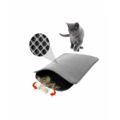 Petpretty Elekli Kedi Tuvalet Paspası Gri 50x60 Cm - Petpretty