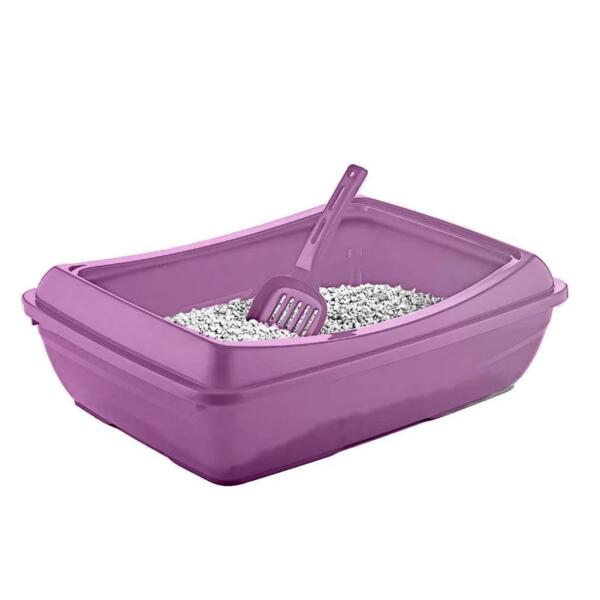 Petshopum Açık Kedi Tuvaleti 49x37.5x15 Cm Mor - Petshopum