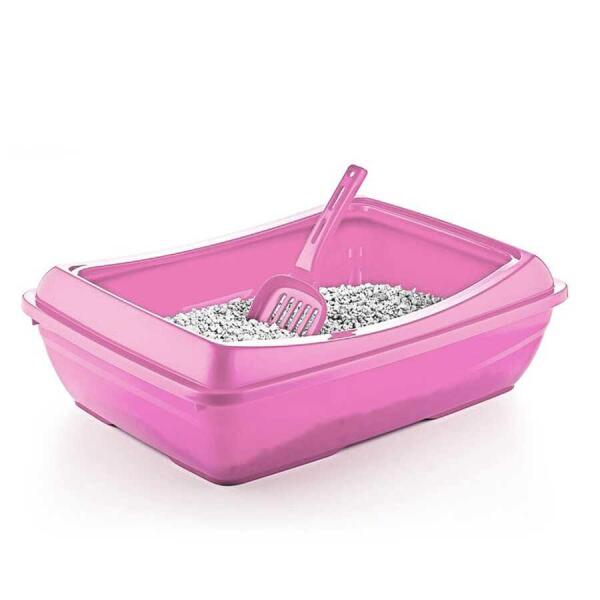 Petshopum Açık Kedi Tuvaleti 49x37.5x15 Cm Pembe - Petshopum
