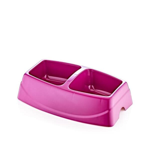 Petshopum Büyük İkili Mama Kabı Mor - Petshopum