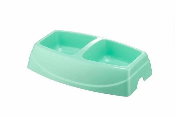 Petshopum Büyük İkili Mama Kabı Yeşil - Petshopum