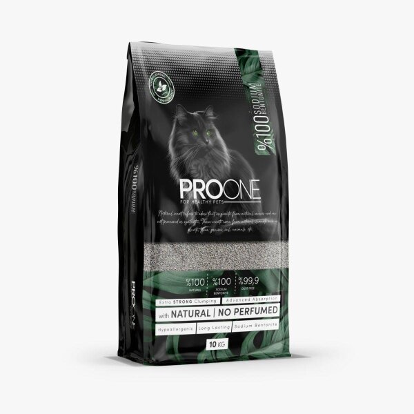 Pro One HypoAllergenic Kokusuz İnce Taneli Sodyum Bentonit Kedi Kumu 10 Kg - Pro One