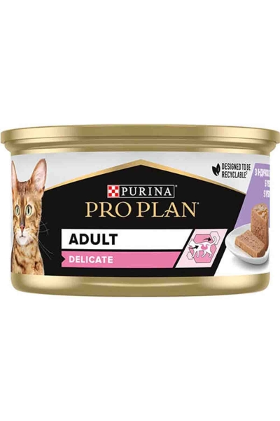 Pro Plan Delicate Hindili Yetişkin Kedi Konservesi 85gr 24lü - Pro Plan
