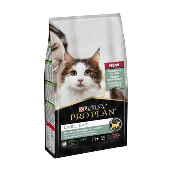 Pro Plan LiveClear Kısırlaştırılmış Kediler için Somonlu Kedi Maması 1,4 Kg - Pro Plan