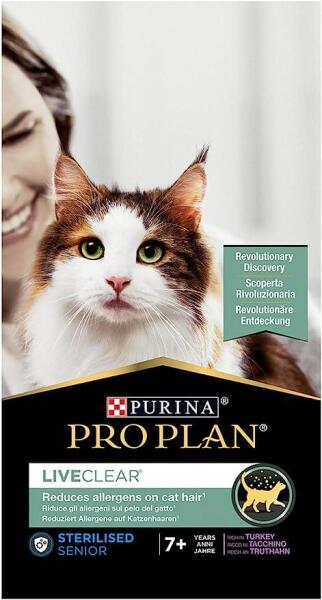 Pro Plan Liveclear Sterilised +7 Hindili Kısırlaştırımış Yaşlı Kedi Maması 1.4 Kg - Pro Plan
