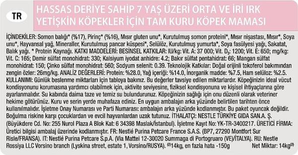 Pro Plan Medium Large +7 Somonlu Büyük Ve Orta Irk Yaşlı Köpek Maması 14 Kg - 6