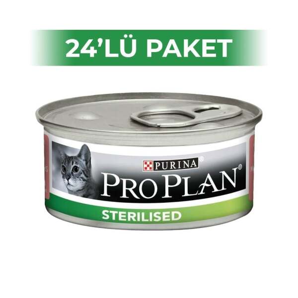 Pro Plan Somonlu Kısırlaştırılmış Kedi Konservesi 85 grx24 Adet - 1