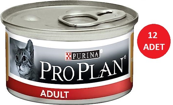 Pro Plan Tavuklu Yetişkin Kedi Yaş Maması 85 Gr 12 Li - 1