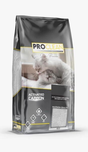 ProClean Aktif Karbonlu İnce Taneli Topaklanan Kedi Kumu 10 Lt - ProClean