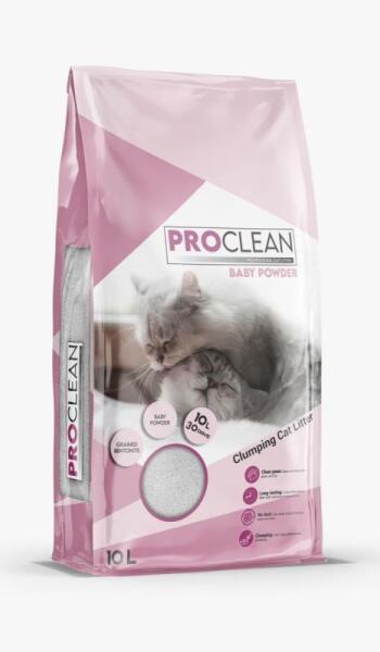 ProClean Bebek Pudralı Kalın Taneli Kedi Kumu 10 Lt - ProClean