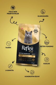 Reflex Plus British Shorthair Yetişkin Kedi Maması 1,5 KG - 3