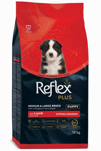 Reflex Plus Puppy Kuzulu Orta ve Büyük Irk Yavru Köpek Maması 12kg - Reflex