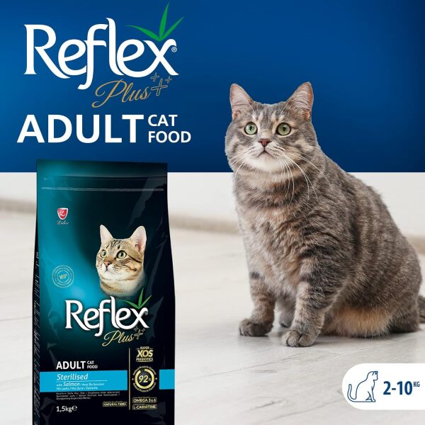 Reflex Plus Somonlu Kısırlaştırılmış Yetişkin Kedi Maması 1.5 Kg - 3