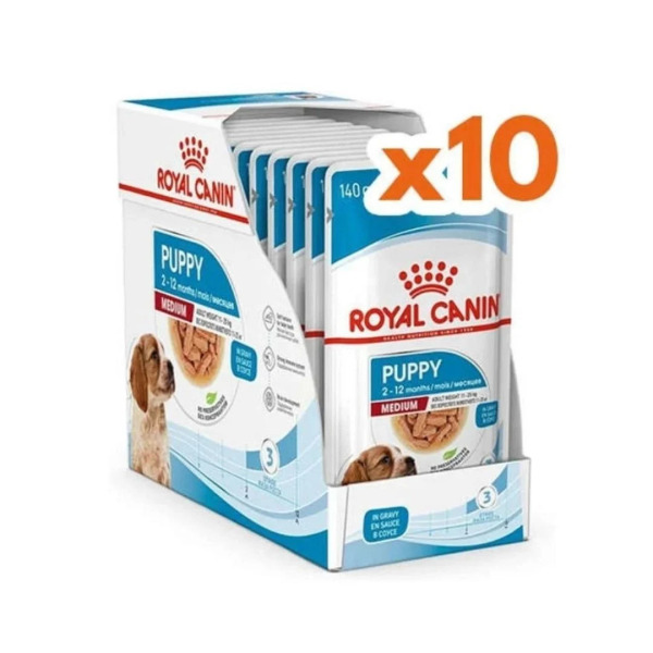 Royal Canin Medium Puppy Gravy Yavru Köpek Yaş Maması 140 Gr 10 Lu - 1