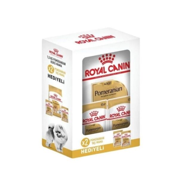 Royal Canin Pomeranian Yetişkin Köpek Maması 1,5Kg+2 Adet Yaş Mama Hediye - 1