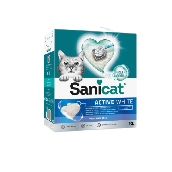 Sanicat Active White Kokusuz Kedi Kumu 10l - Sanicat