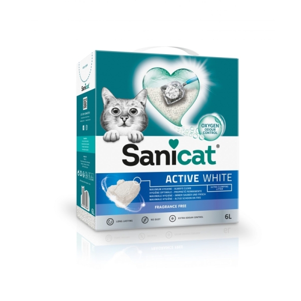 Sanicat Active White Kokusuz Kedi Kumu 6l - Sanicat